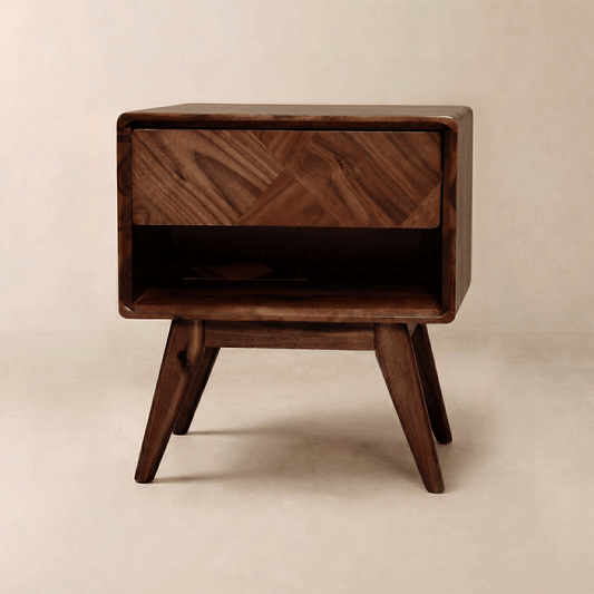 Laden Handcrafted Solid Wood Nightstand