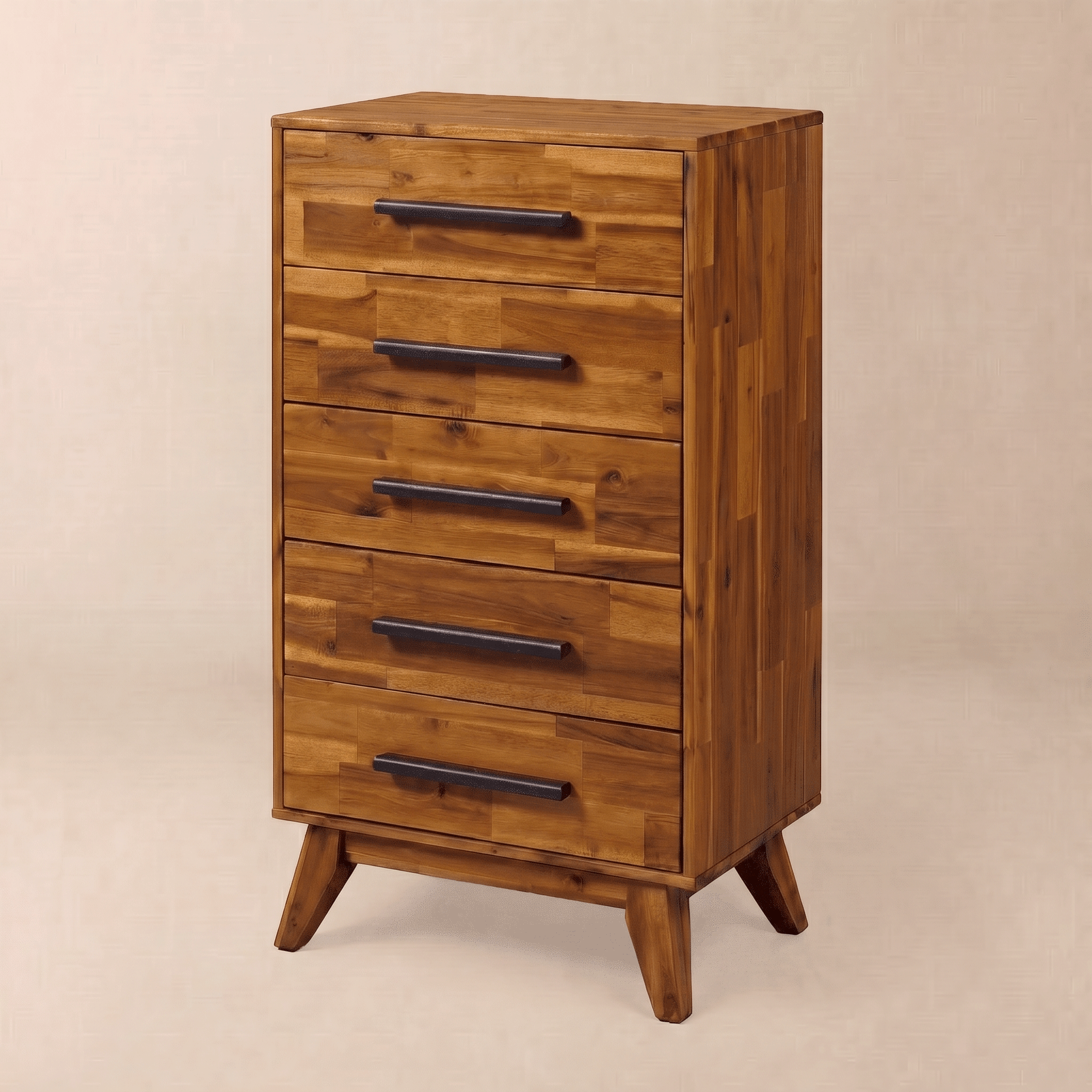 Cómoda de madera maciza Acacia Linea para una elegancia atemporal