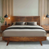 Acacia Harmony Platform Bed Frame with Headboard - Megsu