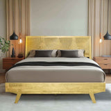 Acacia Harmony Platform Bed Frame with Headboard - Megsu