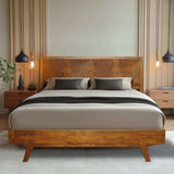 Acacia Harmony Platform Bed Frame with Headboard - Megsu