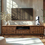 Acacia Elara TV Stand with Storage and Cable Management for TVs up to 80" - Megsu