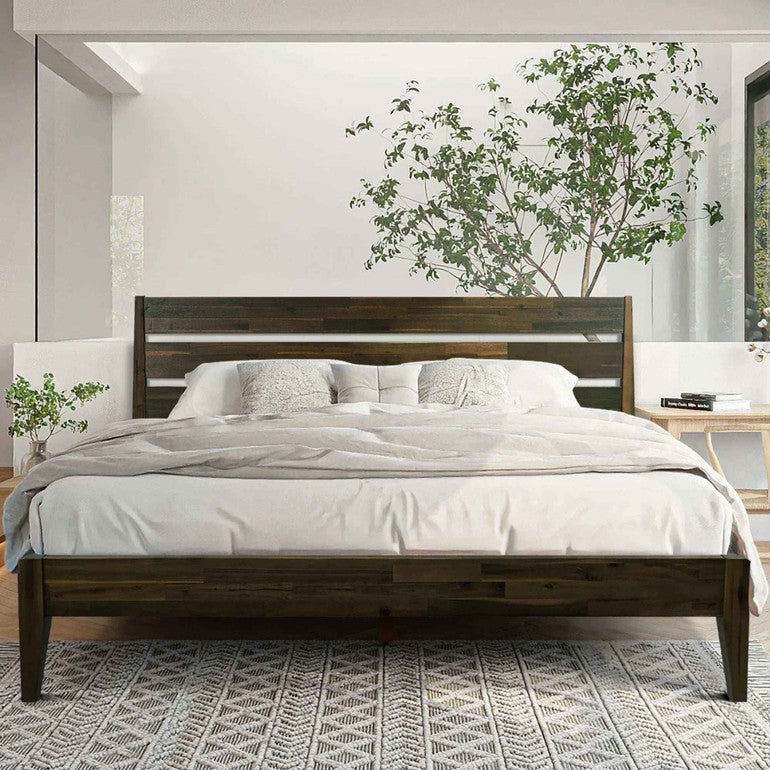 Acacia Emery Solid Wood Bed Frame - Stylish and Durable Acacia Wood Design for Your Bedroom - Megsu