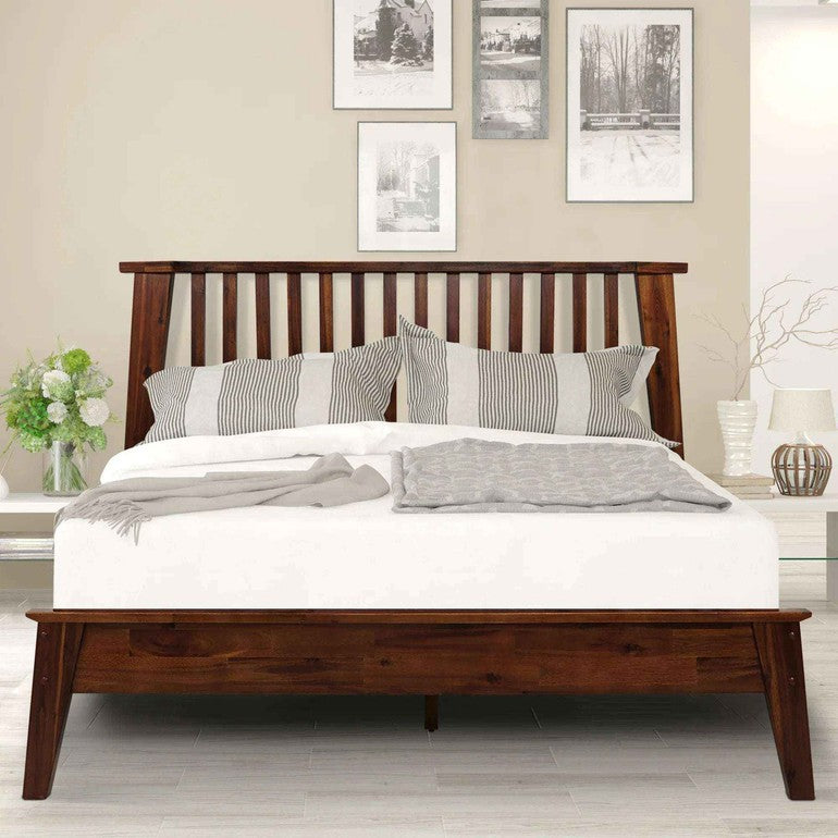 Acacia Kaylin Deluxe Wood Platform Bed Frame - Megsu