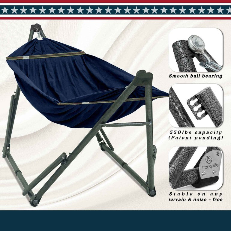 Tranquillo Uniki Canvas Hammock with Stand - Megsu