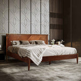 Rorns Panthera Platform Bed Frame With Headboard - Megsu