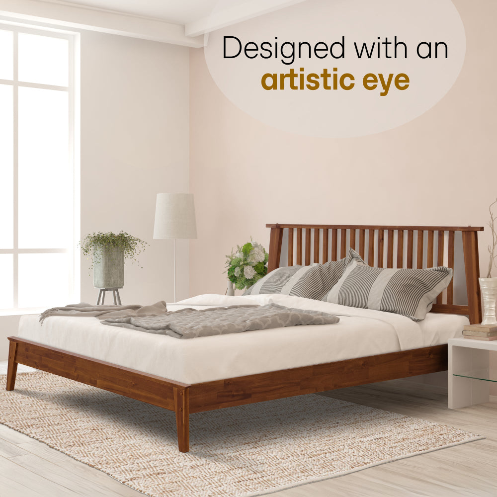 Cadre de lit plateforme en bois de luxe Kaylin
