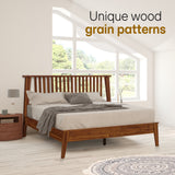 Cadre de lit plateforme en bois de luxe Kaylin