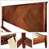 Rorns Panthera Platform Bed Frame With Headboard - Megsu