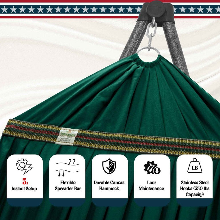 Tranquillo Uniki Canvas Hammock with Stand - Megsu