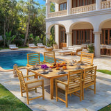 Tranquillo Solara Acacia Wood Outdoor Chairs Set of 2 with Cushions - Megsu