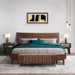 Acacia Aurora Solid Wood Bed Frame and Matching Nightstand Bedroom Set - Megsu