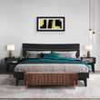 Acacia Aurora Solid Wood Bed Frame and Matching Nightstand Bedroom Set - Megsu