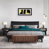 Aurora Solid Wood Bed Frame and Matching Nightstand Bedroom Set