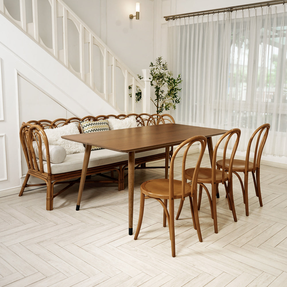 Acacia Wilma Solid Wood Dining Table 64" x 36" - Megsu