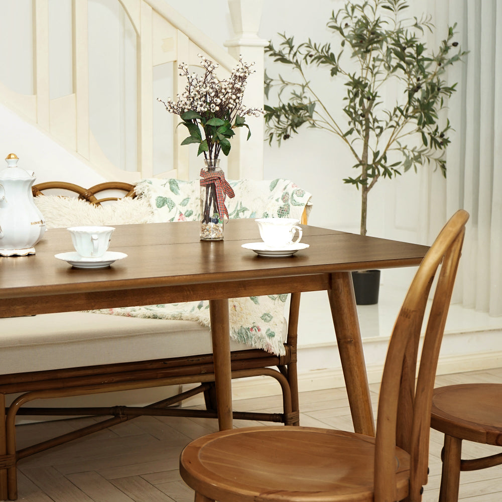 Acacia Wilma Solid Wood Dining Table 64" x 36" - Megsu