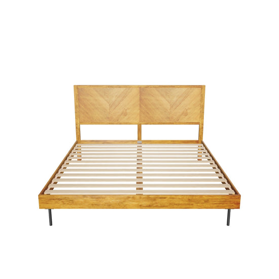 Acacia Solid Wood Bed Frame - Alander Deluxe Platform Bed
