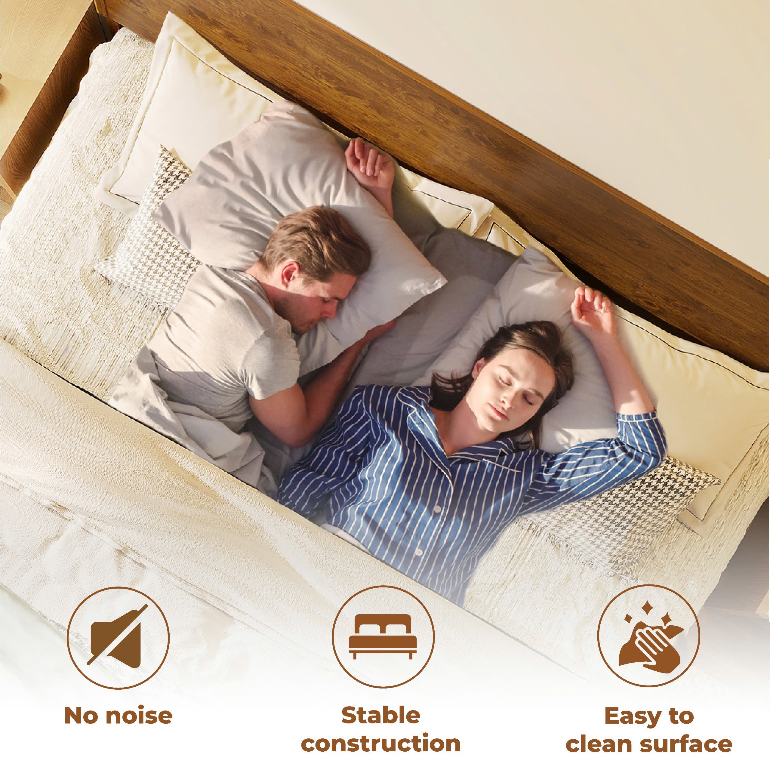 Cadre de lit plateforme en bois Haven Deluxe