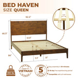 Cadre de lit plateforme en bois Haven Deluxe